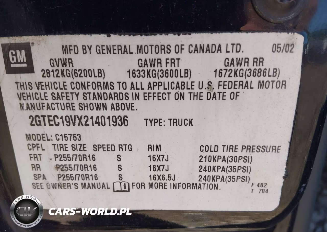 2002 GMC Sierra 1500 Sle VIN:2GTEC19VX21401936 - 9