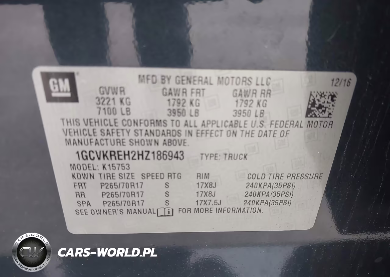 2017 Chevrolet Silverado 1500 1Lt VIN:1GCVKREH2HZ186943 - 9