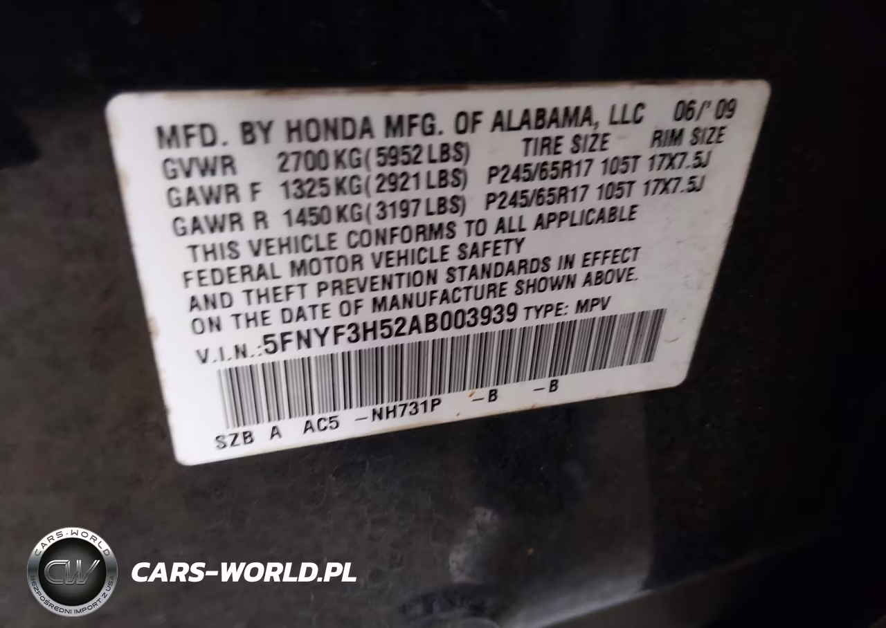 2010 Honda Pilot Ex-L VIN:5FNYF3H52AB003939 - 9