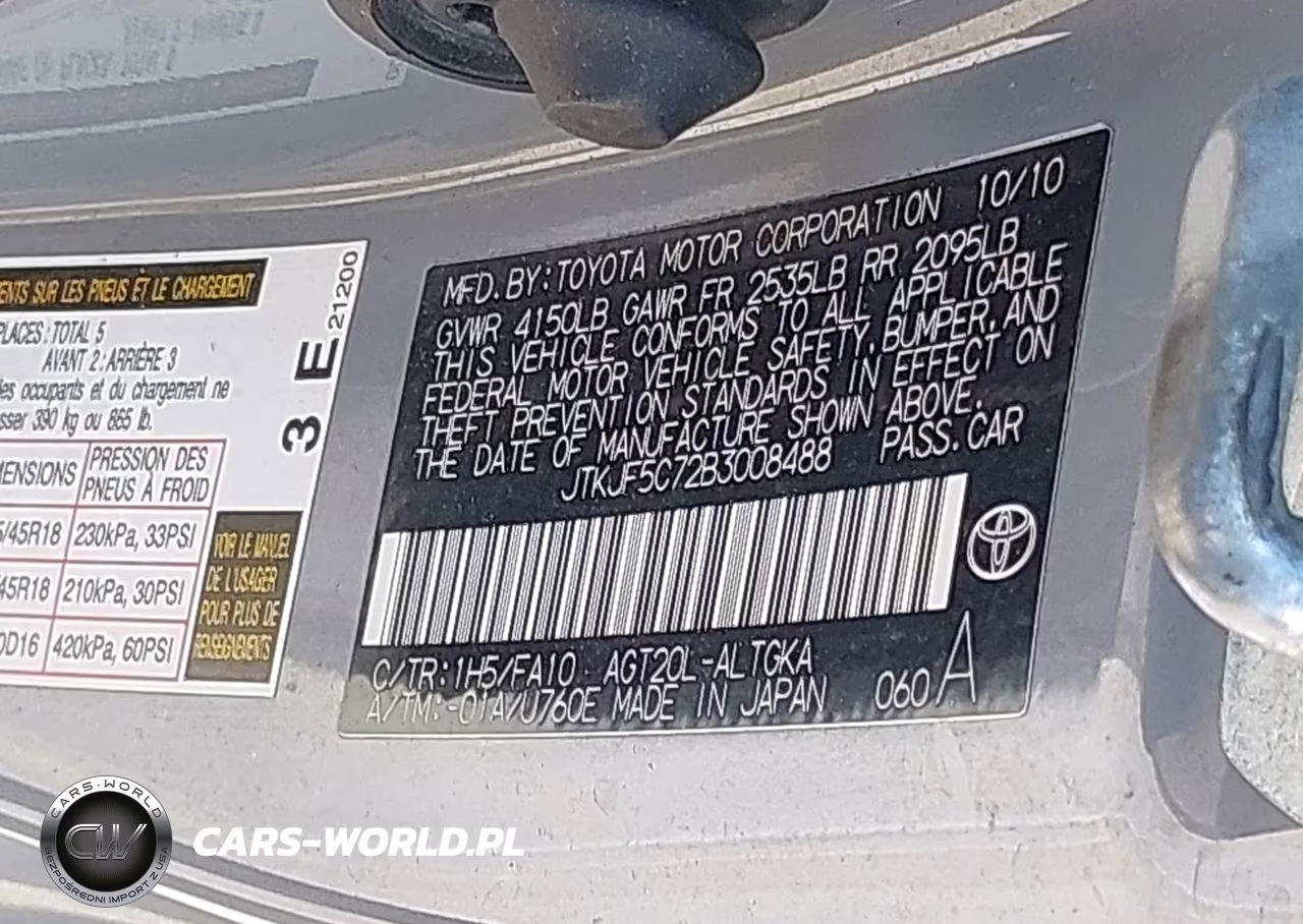 2011 Scion Tc VIN:JTKJF5C72B3008488 - 9