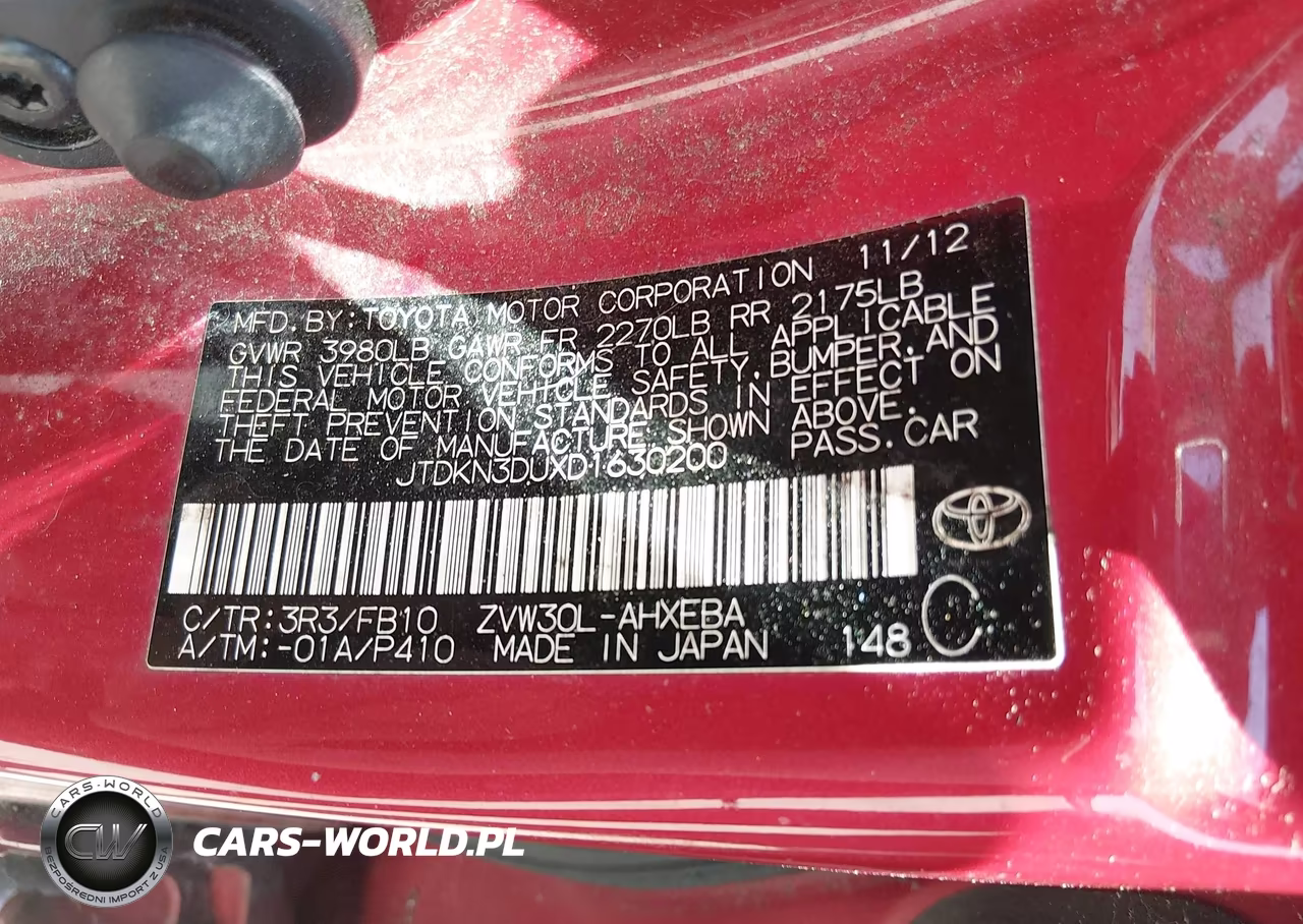 2013 Toyota Prius Two VIN:JTDKN3DUXD1630200 - 9