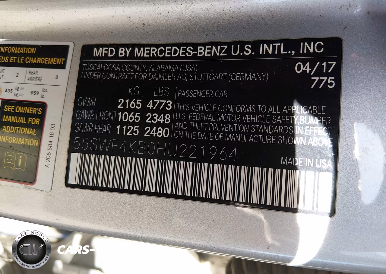 2017 Mercedes-Benz C 300 4Matic VIN:55SWF4KB0HU221964 - 9