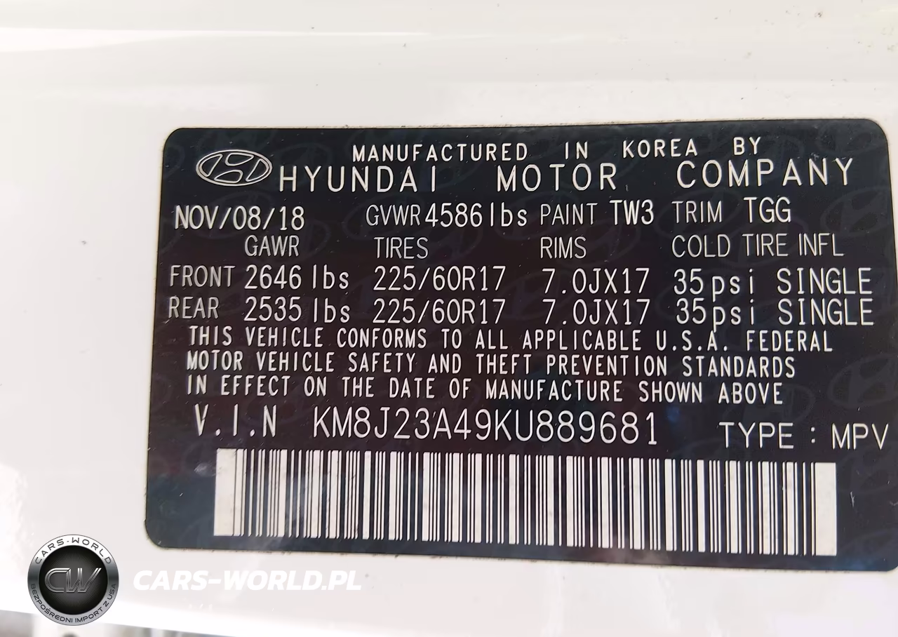 2019 Hyundai Tucson Se VIN:KM8J23A49KU889681 - 9