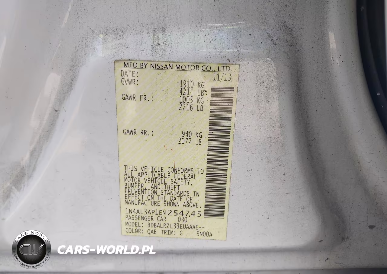 2014 Nissan Altima 2.5 S VIN:1N4AL3AP1EN254745 - 9