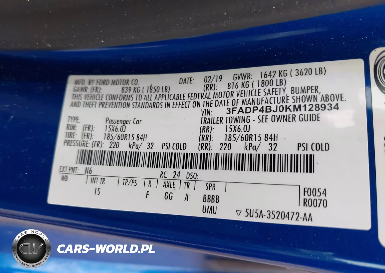 2019 Ford Fiesta Se VIN:3FADP4BJ0KM128934 - 9