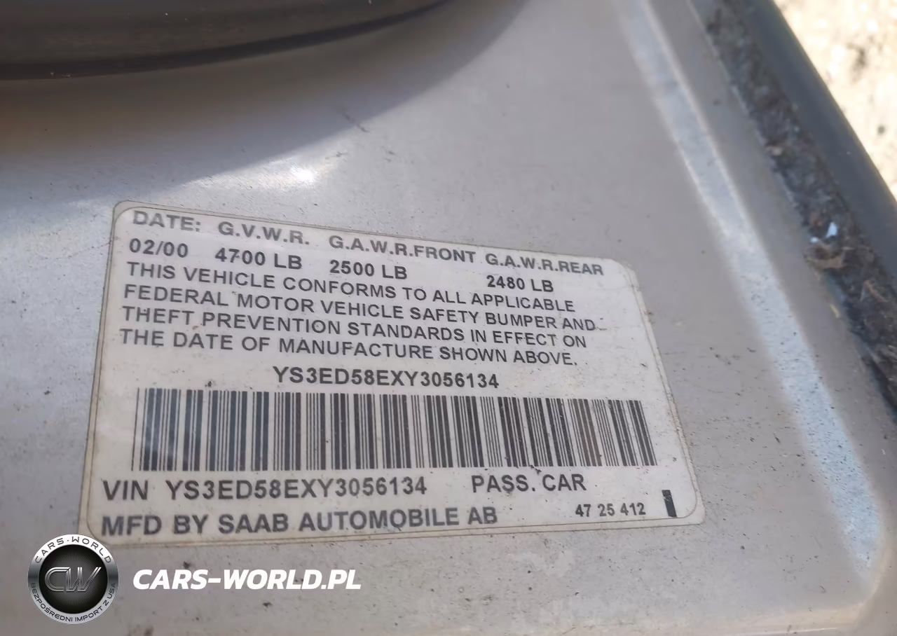2000 Saab 9-5 2.3T Gary Fisher Ed. VIN:YS3ED58EXY3056134 - 9