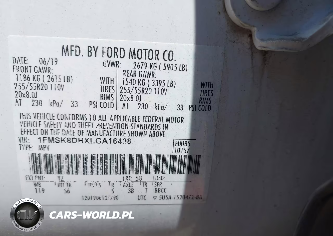 2020 Ford Explorer Xlt VIN:1FMSK8DHXLGA16408 - 9