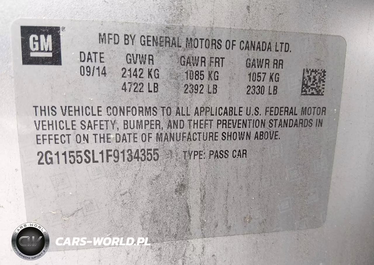 2015 Chevrolet Impala 1Lz VIN:2G1155SL1F9134355 - 9