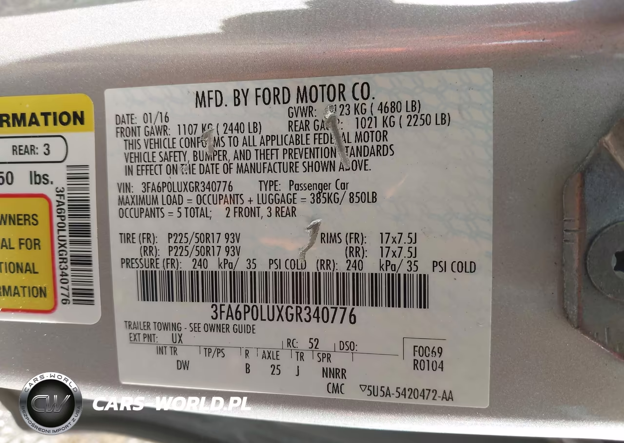 2016 Ford Fusion Hybrid Se VIN:3FA6P0LUXGR340776 - 9
