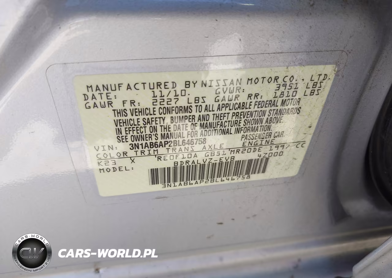 2011 Nissan Sentra 2.0Sl VIN:3N1AB6AP2BL646758 - 9