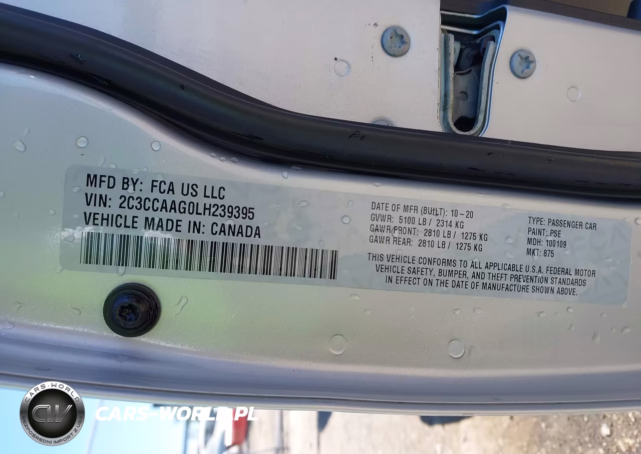 2020 Chrysler 300 Touring VIN:2C3CCAAG0LH239395 - 9