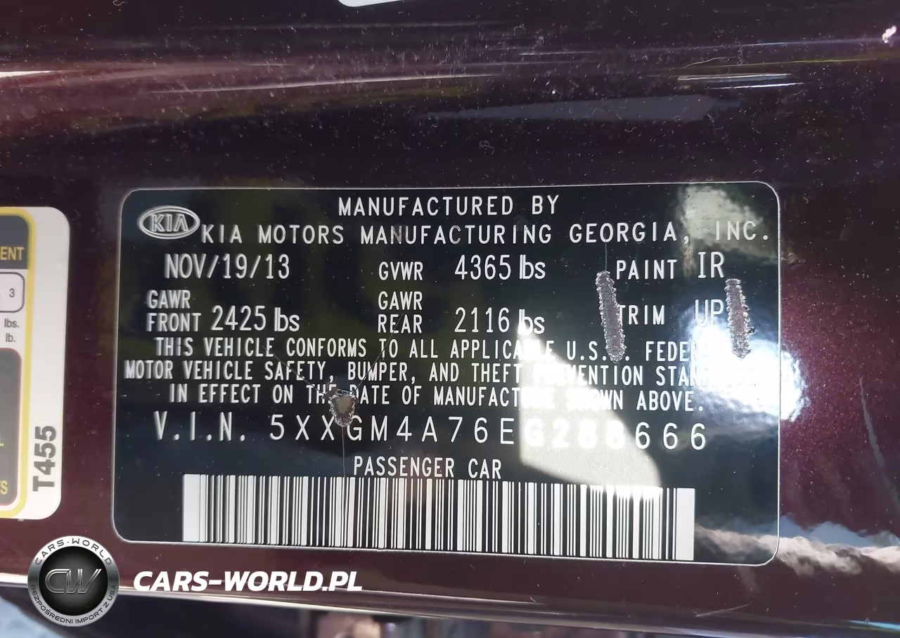 2014 Kia Optima Lx VIN:5XXGM4A76EG288666 - 9