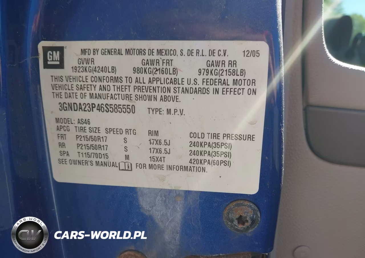 2006 Chevrolet Hhr VIN:3GNDA23P46S585550 - 9