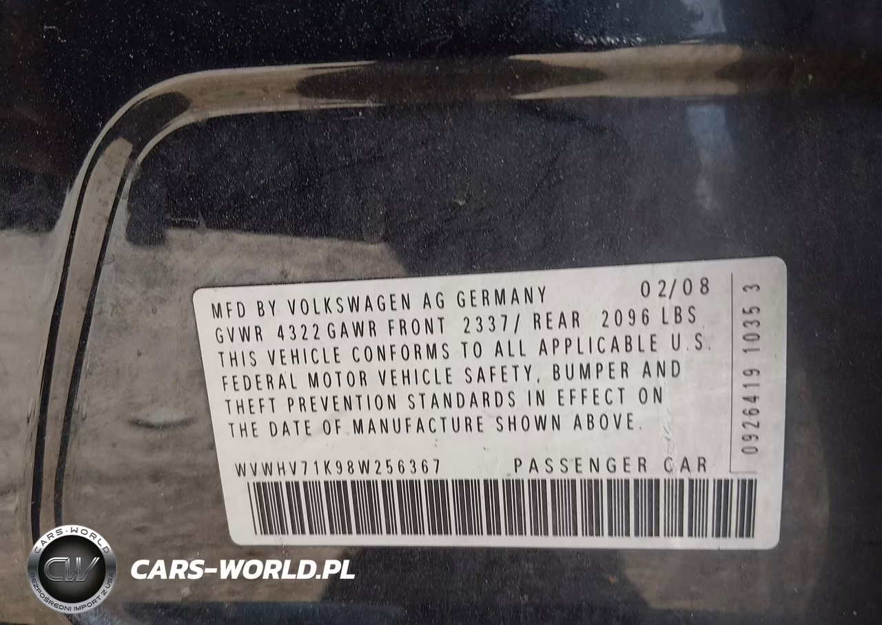 2008 Volkswagen Gti 4-Door VIN:WVWHV71K98W256367 - 9