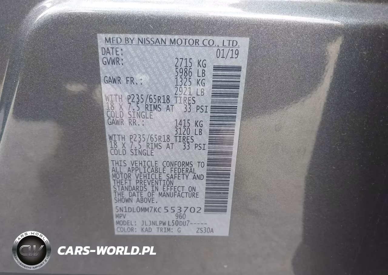 2019 Infiniti Qx60 Pure VIN:5N1DL0MM7KC553702 - 9