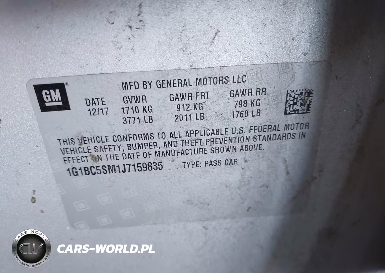 2018 Chevrolet Cruze Ls Auto VIN:1G1BC5SM1J7159835 - 9