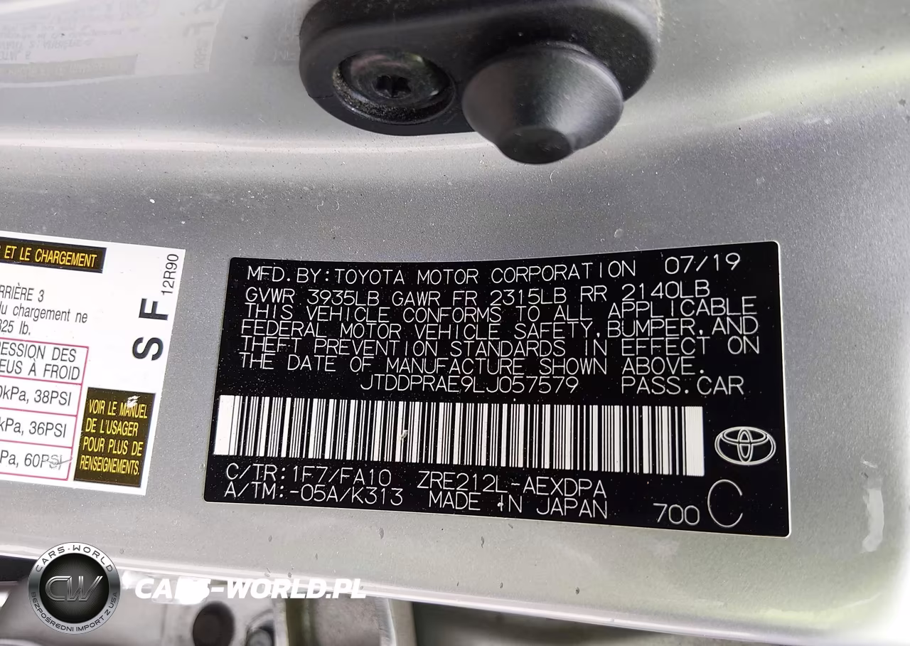 2020 Toyota Corolla L VIN:JTDDPRAE9LJ057579 - 9