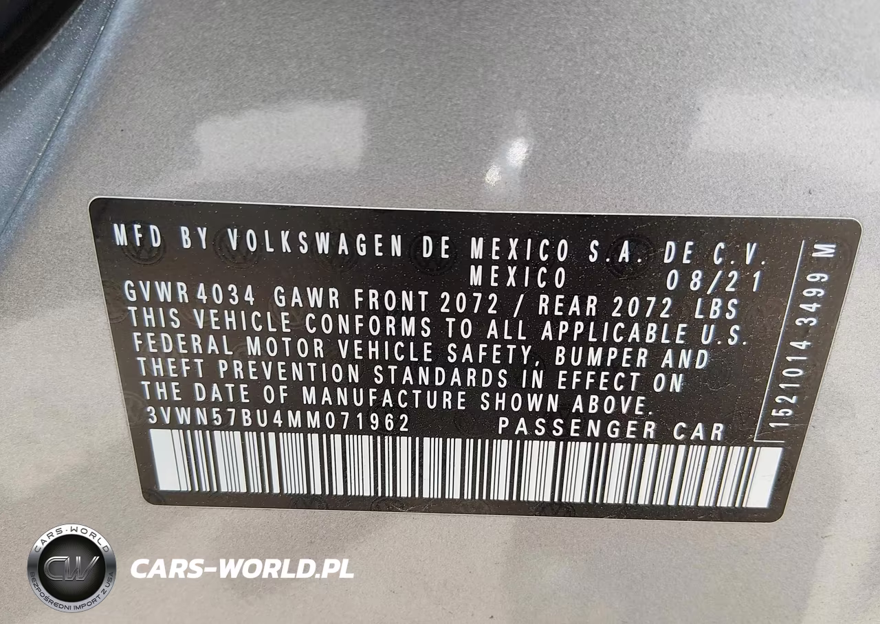 2021 Volkswagen Jetta VIN:3VWN57BU4MM071962 - 9