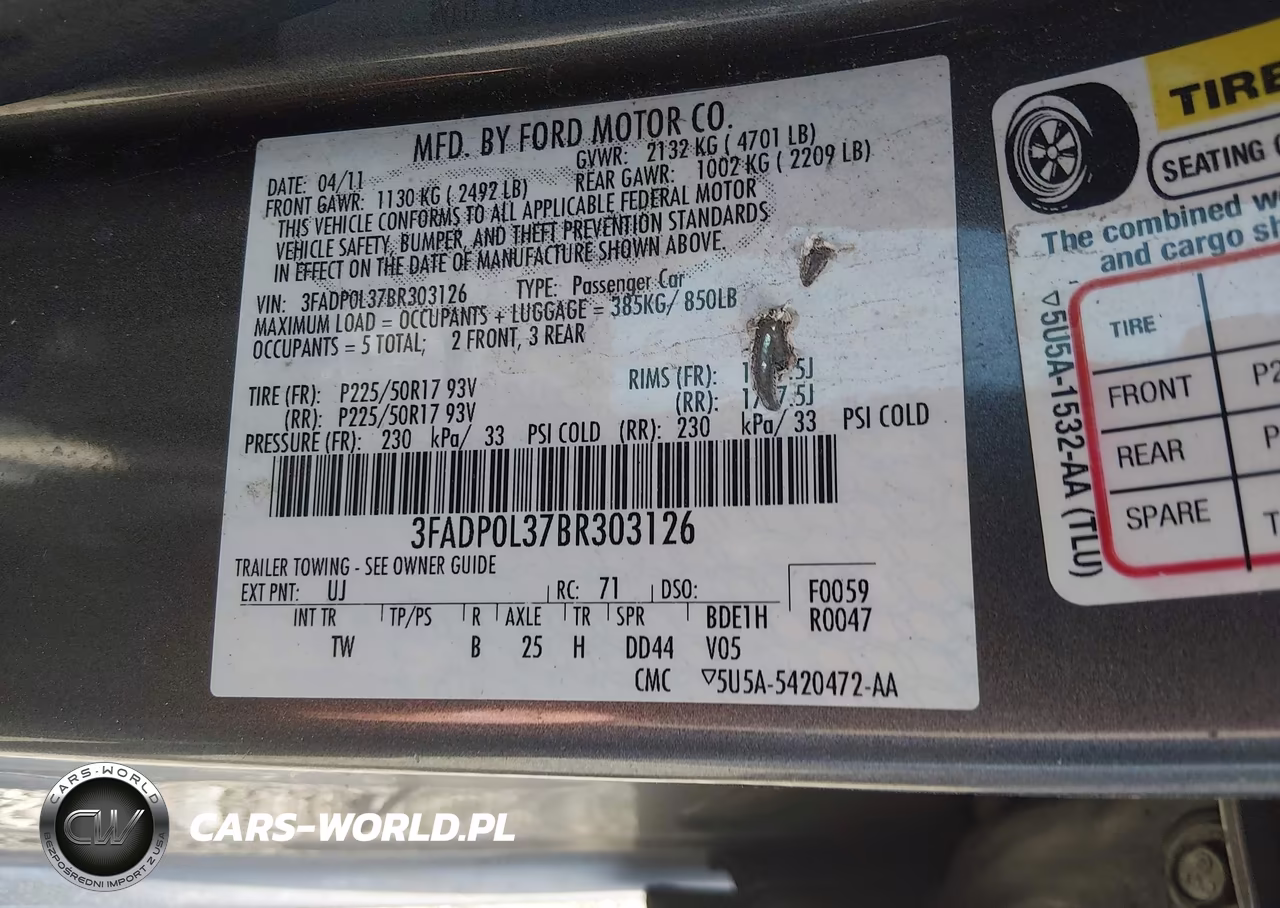 2011 Ford Fusion Hybrid VIN:3FADP0L37BR303126 - 9