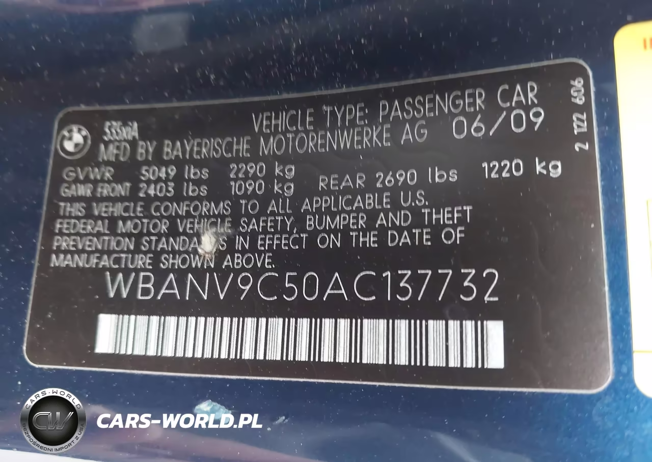 2010 BMW 535I xDrive VIN:WBANV9C50AC137732 - 9