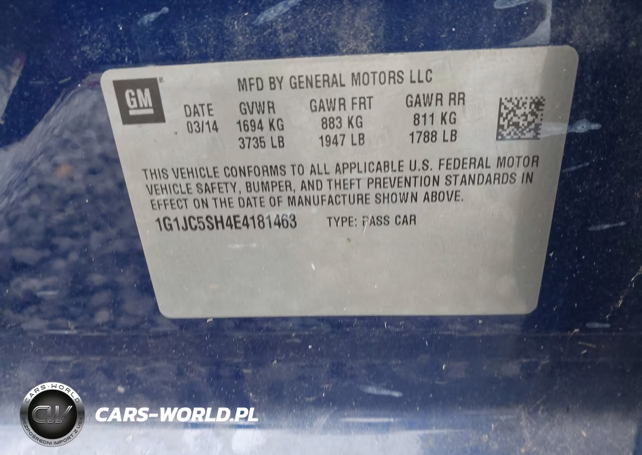 2014 Chevrolet Sonic Lt Auto VIN:1G1JC5SH4E4181463 - 9