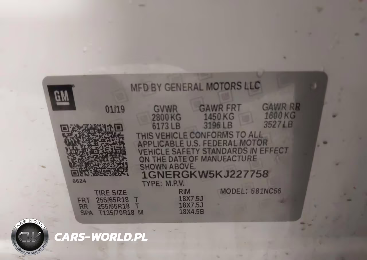2019 Chevrolet Traverse 1Lt VIN:1GNERGKW5KJ227758 - 9