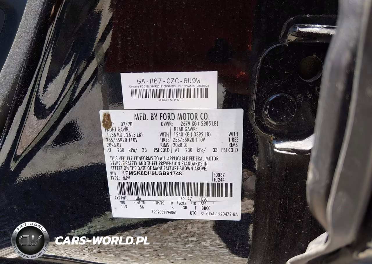 2020 Ford Explorer Xlt VIN:1FMSK8DH9LGB91748 - 9