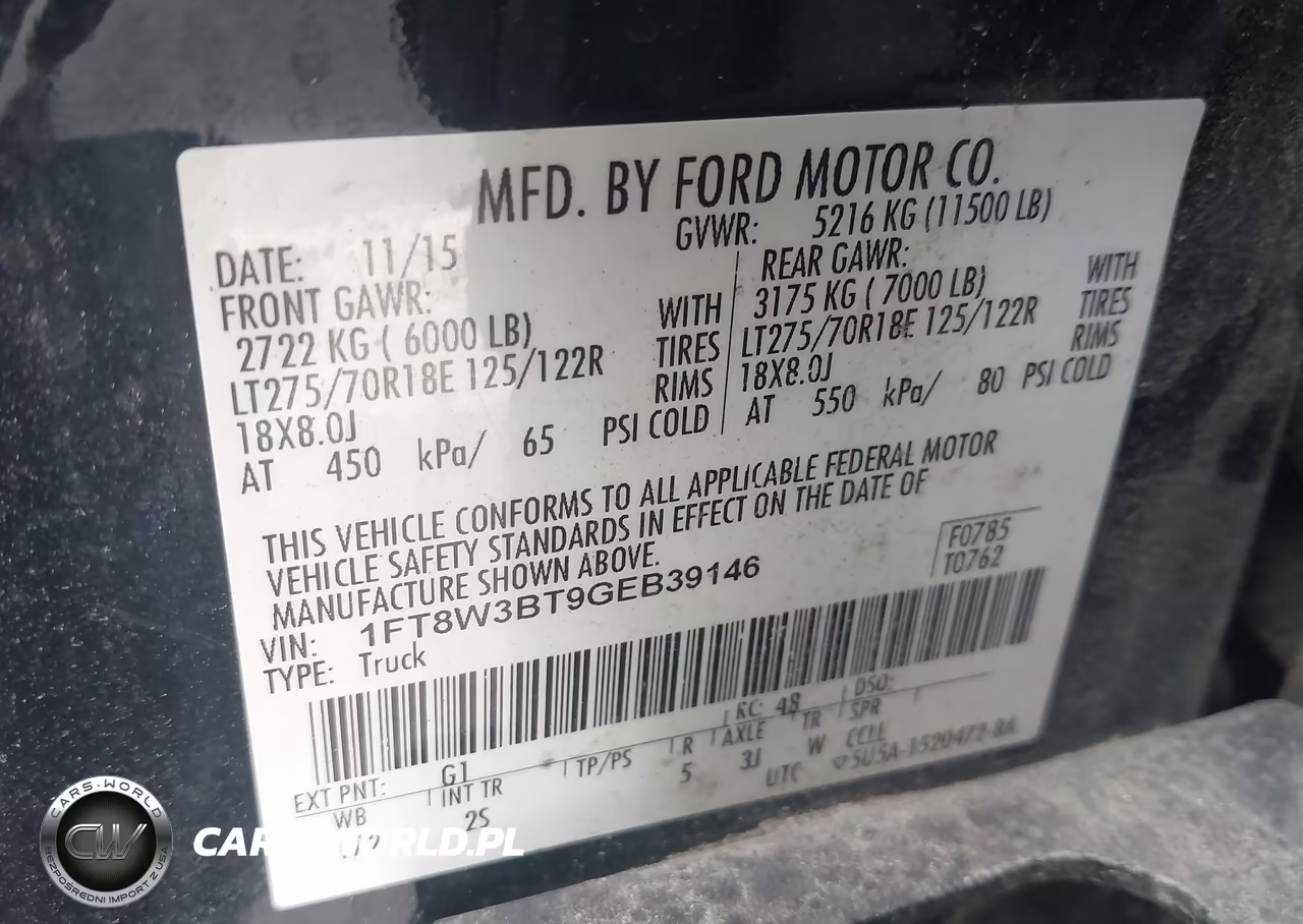 2016 Ford F-350 Xlt VIN:1FT8W3BT9GEB39146 - 8