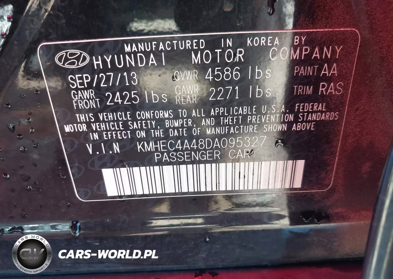 2013 Hyundai Sonata Hybrid Limited VIN:KMHEC4A48DA095327 - 9