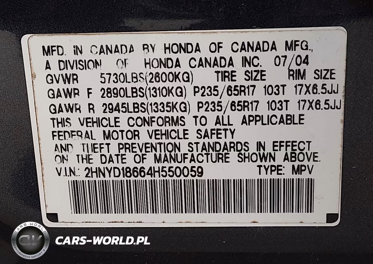 2004 Acura Mdx VIN:2HNYD18664H550059 - 9