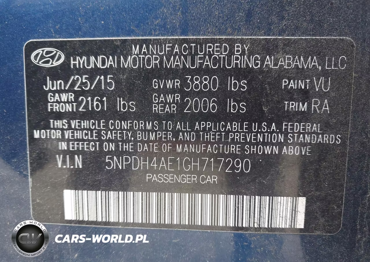 2016 Hyundai Elantra Se VIN:5NPDH4AE1GH717290 - 9