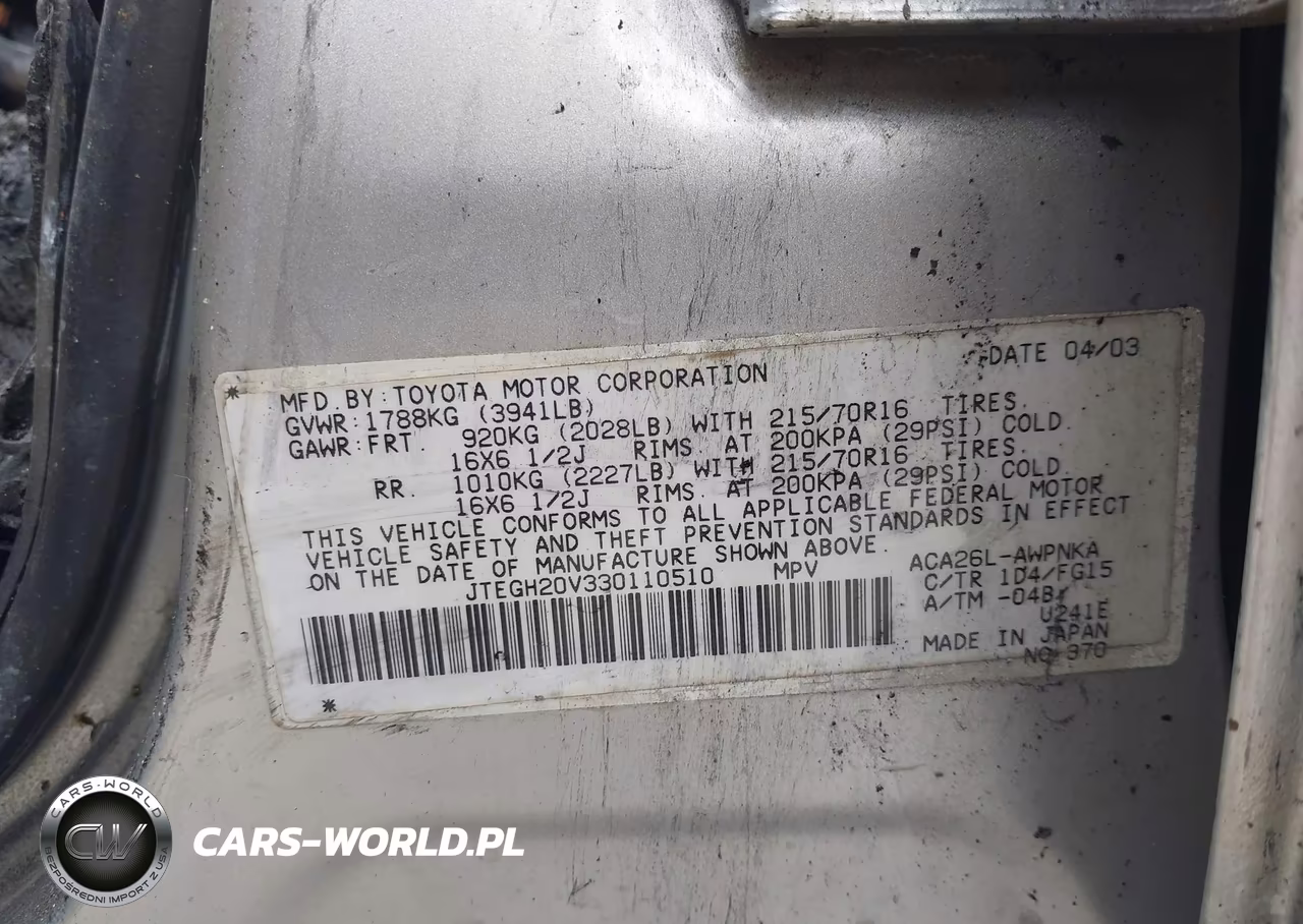 2003 Toyota Rav4 VIN:JTEGH20V330110510 - 9