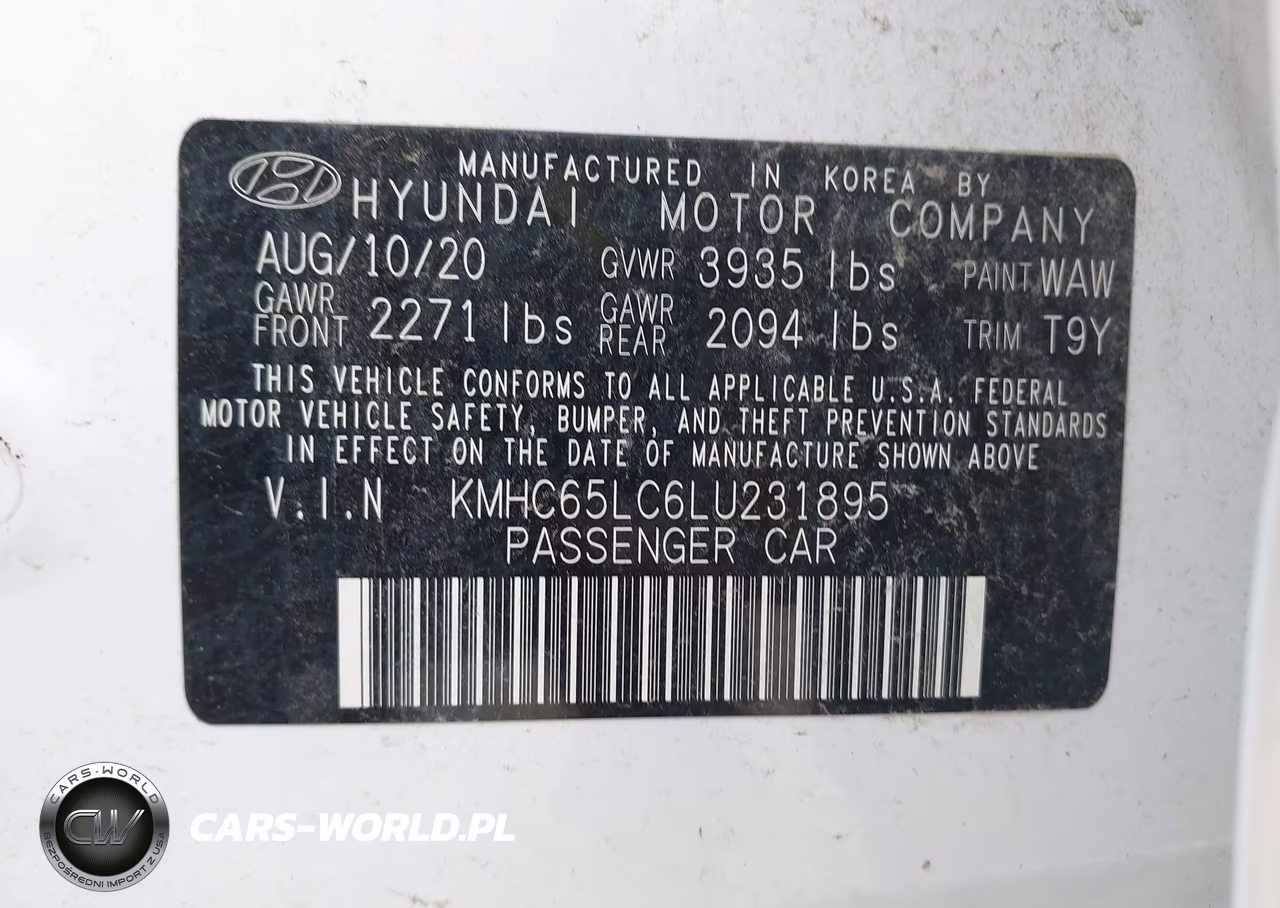 2020 Hyundai Ioniq Hybrid Blue VIN:KMHC65LC6LU231895 - 9