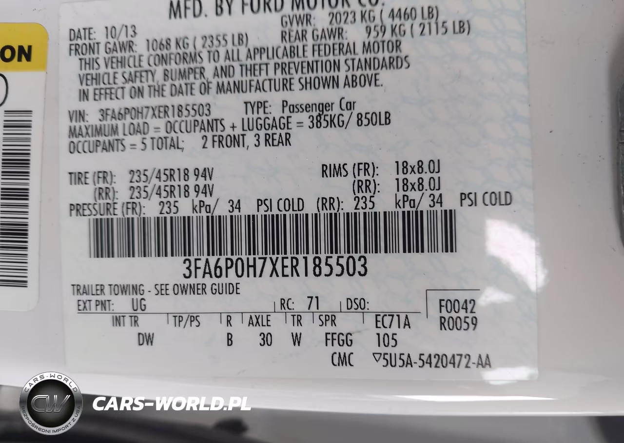 2014 Ford Fusion Se VIN:3FA6P0H7XER185503 - 9