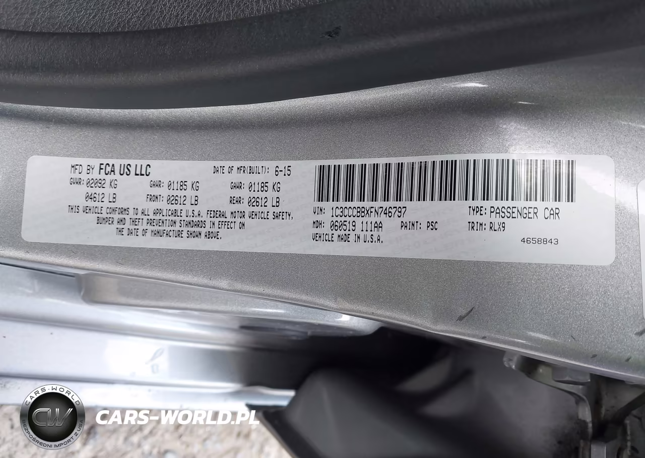 2015 Chrysler 200 S VIN:1C3CCCBBXFN746797 - 9
