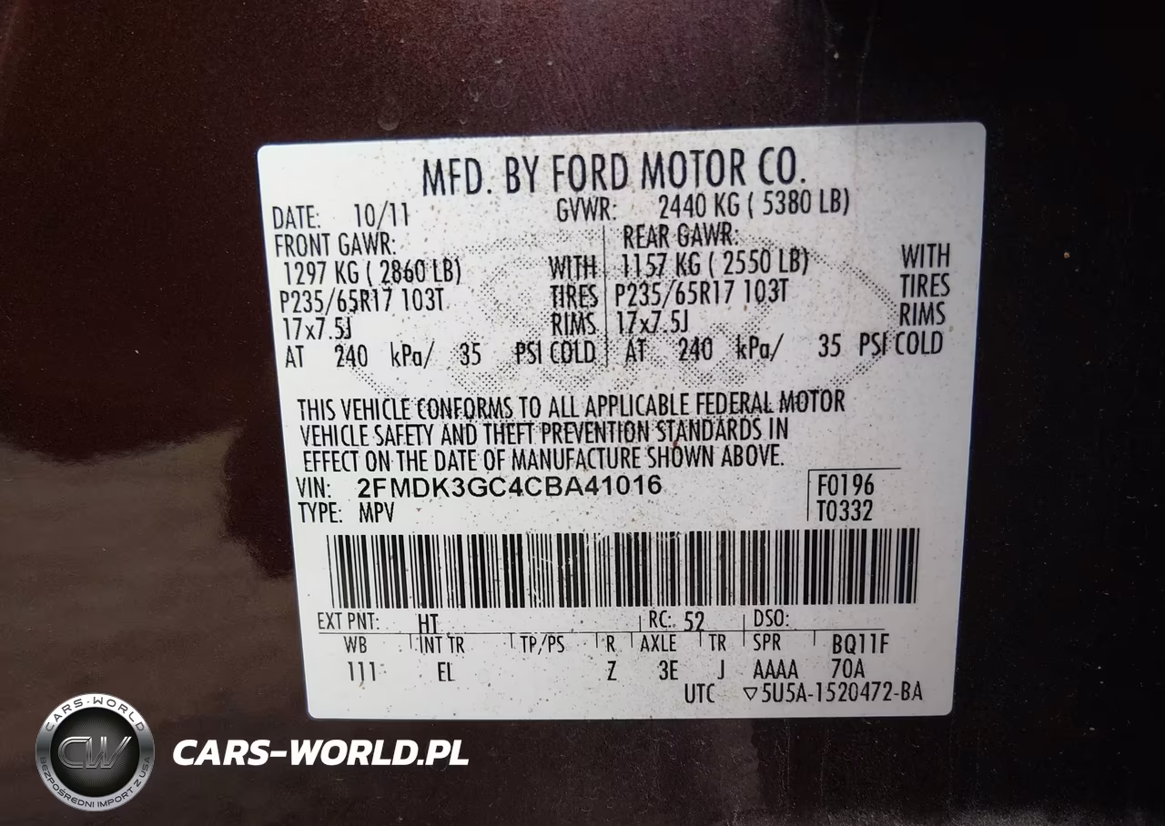 2012 Ford Edge Se VIN:2FMDK3GC4CBA41016 - 9