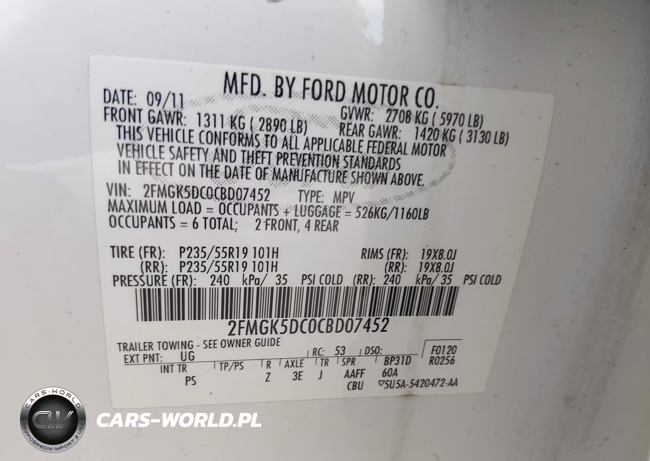 2012 Ford Flex Limited VIN:2FMGK5DC0CBD07452 - 9