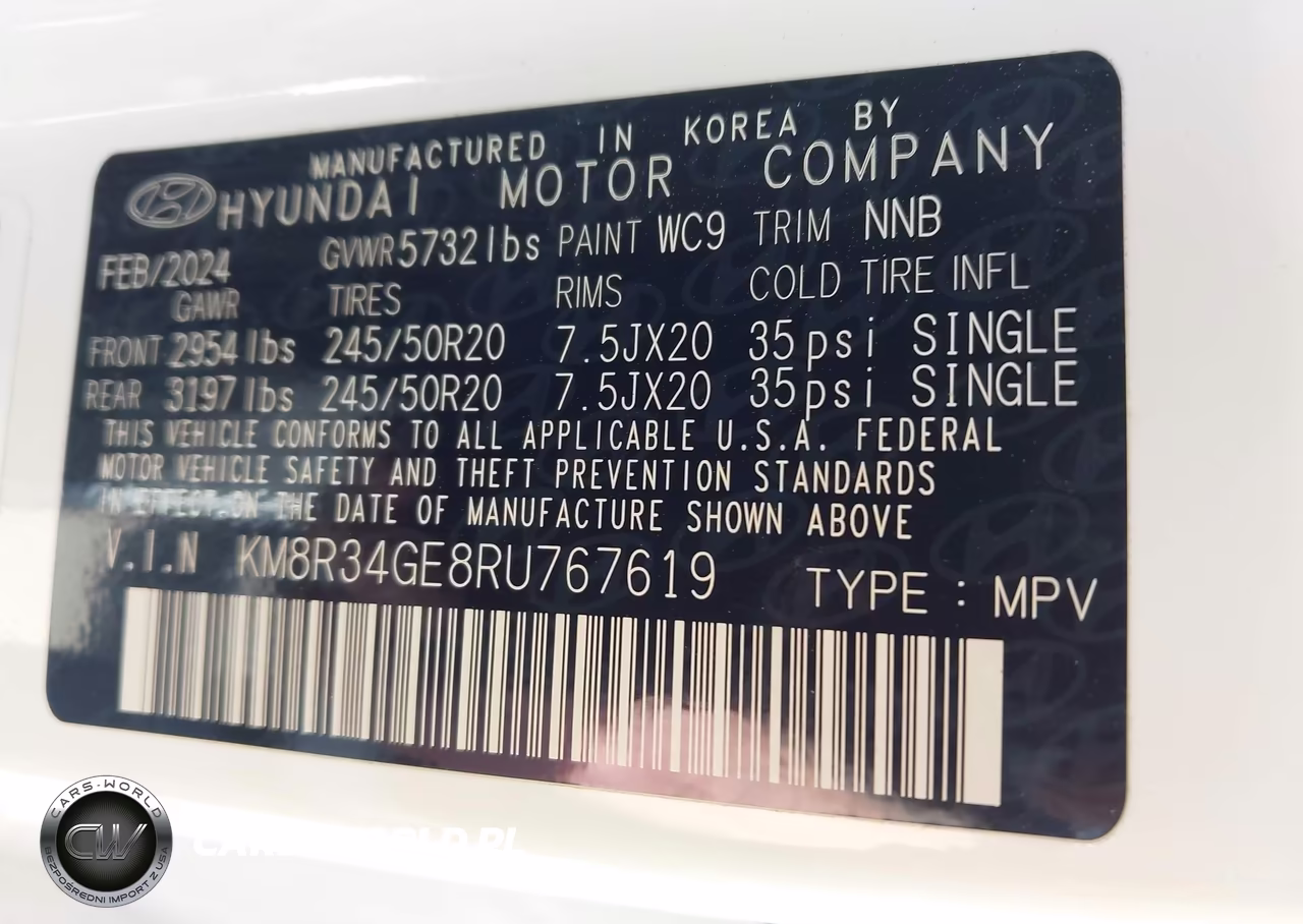 2024 Hyundai Palisade Xrt VIN:KM8R34GE8RU767619 - 9