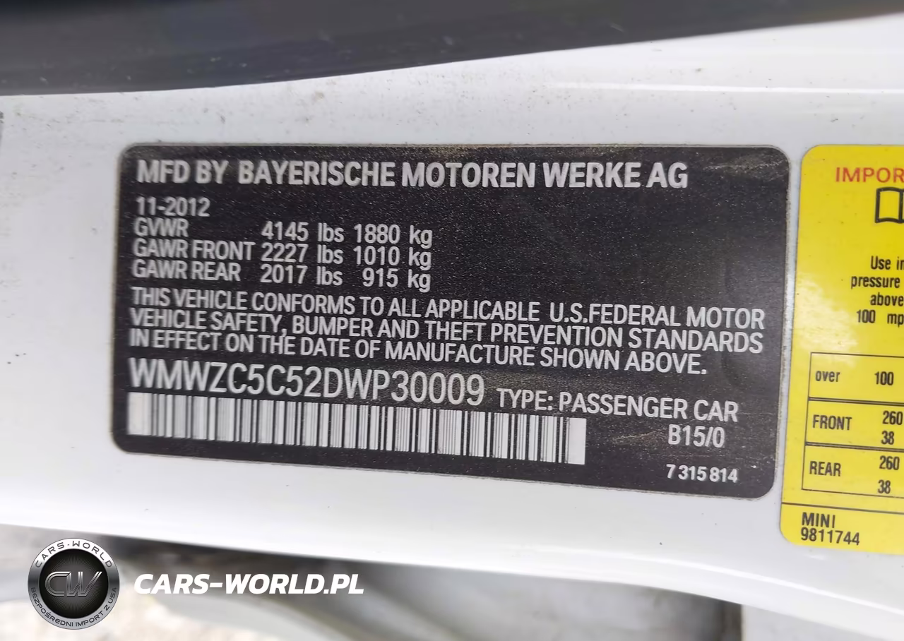 2013 Mini Countryman Cooper S VIN:WMWZC5C52DWP30009 - 9