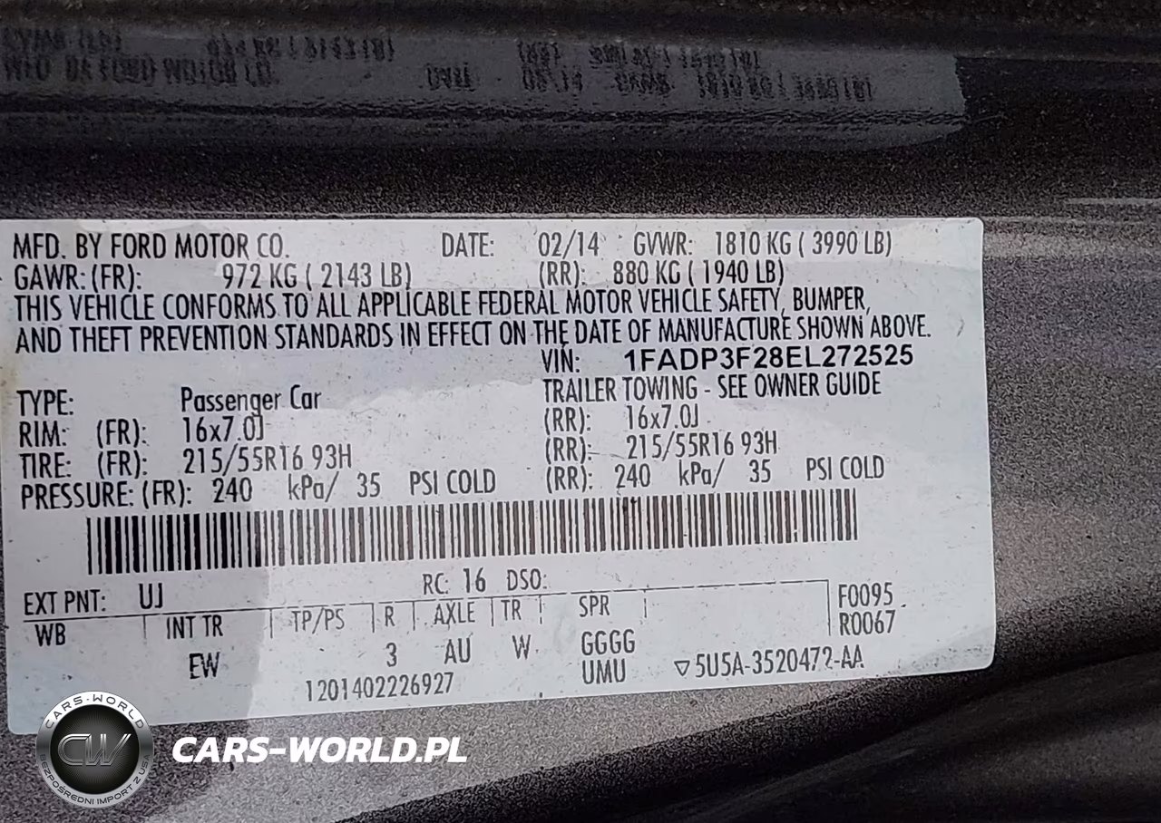 2014 Ford Focus Se VIN:1FADP3F28EL272525 - 9