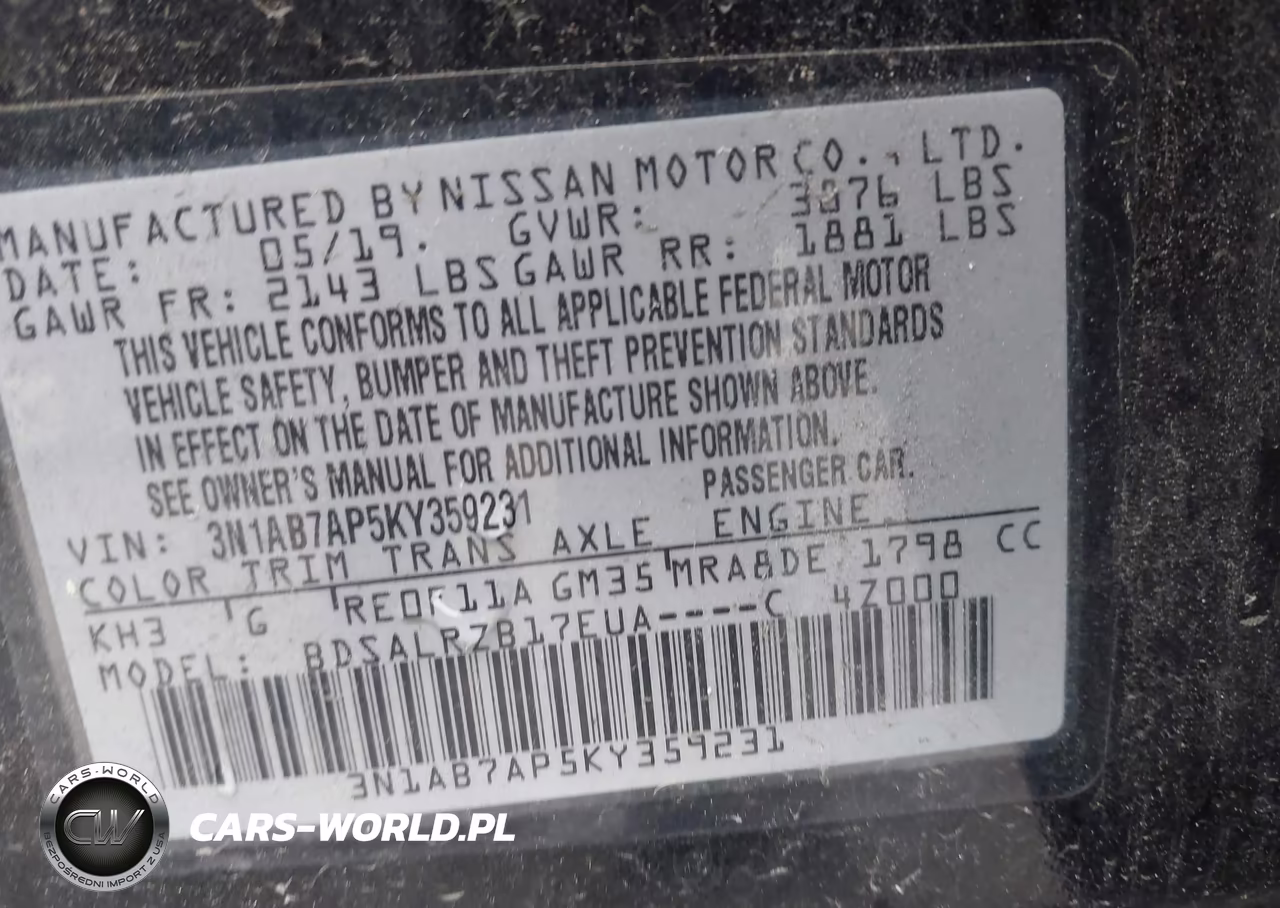 2019 Nissan Sentra Sr VIN:3N1AB7AP5KY359231 - 9