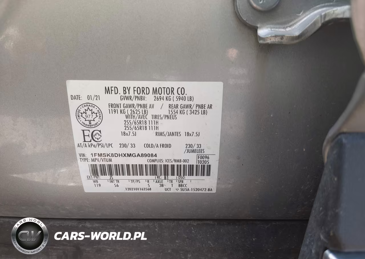 2021 Ford Explorer Xlt VIN:1FMSK8DHXMGA89084 - 9