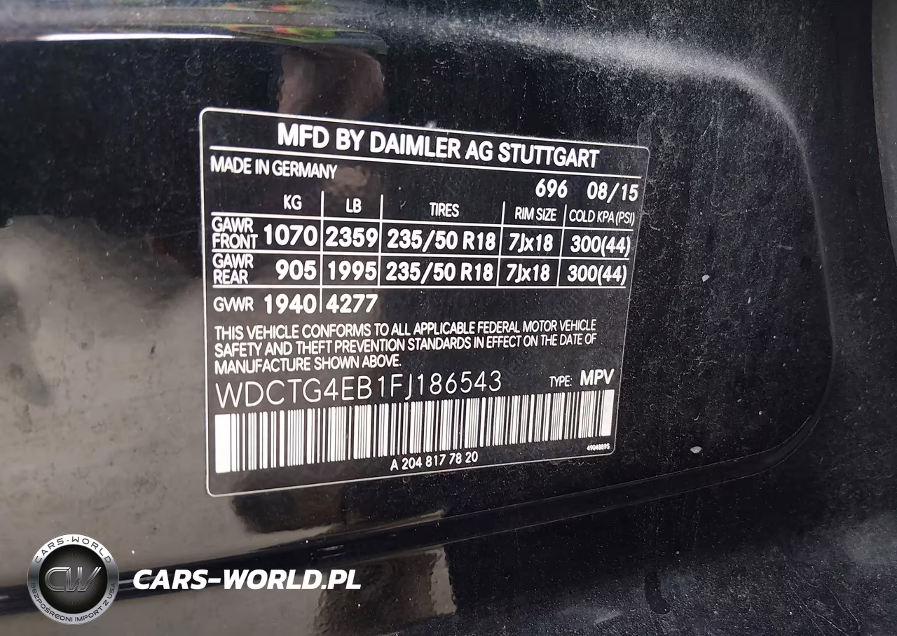 2015 Mercedes-Benz Gla 250 VIN:WDCTG4EB1FJ186543 - 9