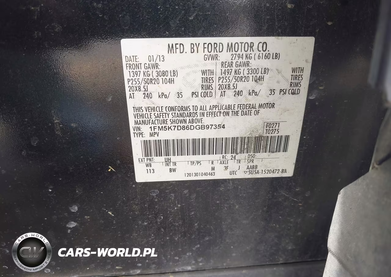 2013 Ford Explorer Xlt VIN:1FM5K7D86DGB97354 - 9