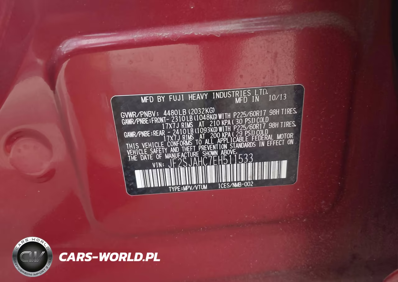 2014 Subaru Forester 2.5I Limited VIN:JF2SJAHC7EH511533 - 9