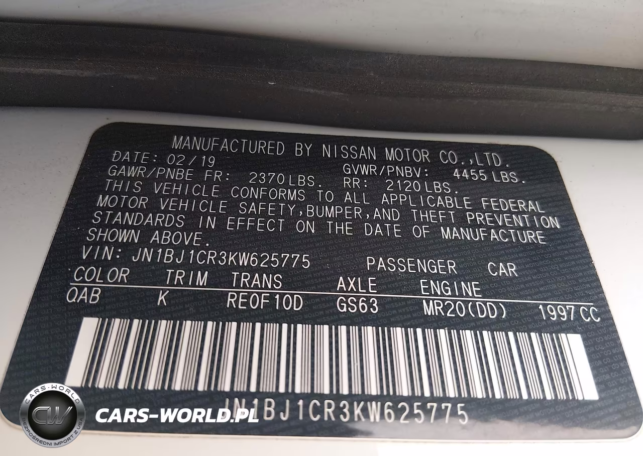 2019 NISSAN ROGUE SPORT S VIN:JN1BJ1CR3KW625775 - 9