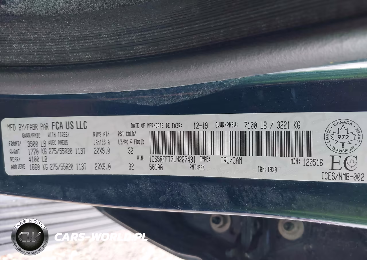 2020 Ram 1500 Big Horn VIN:1C6SRFFT7LN227431 - 9