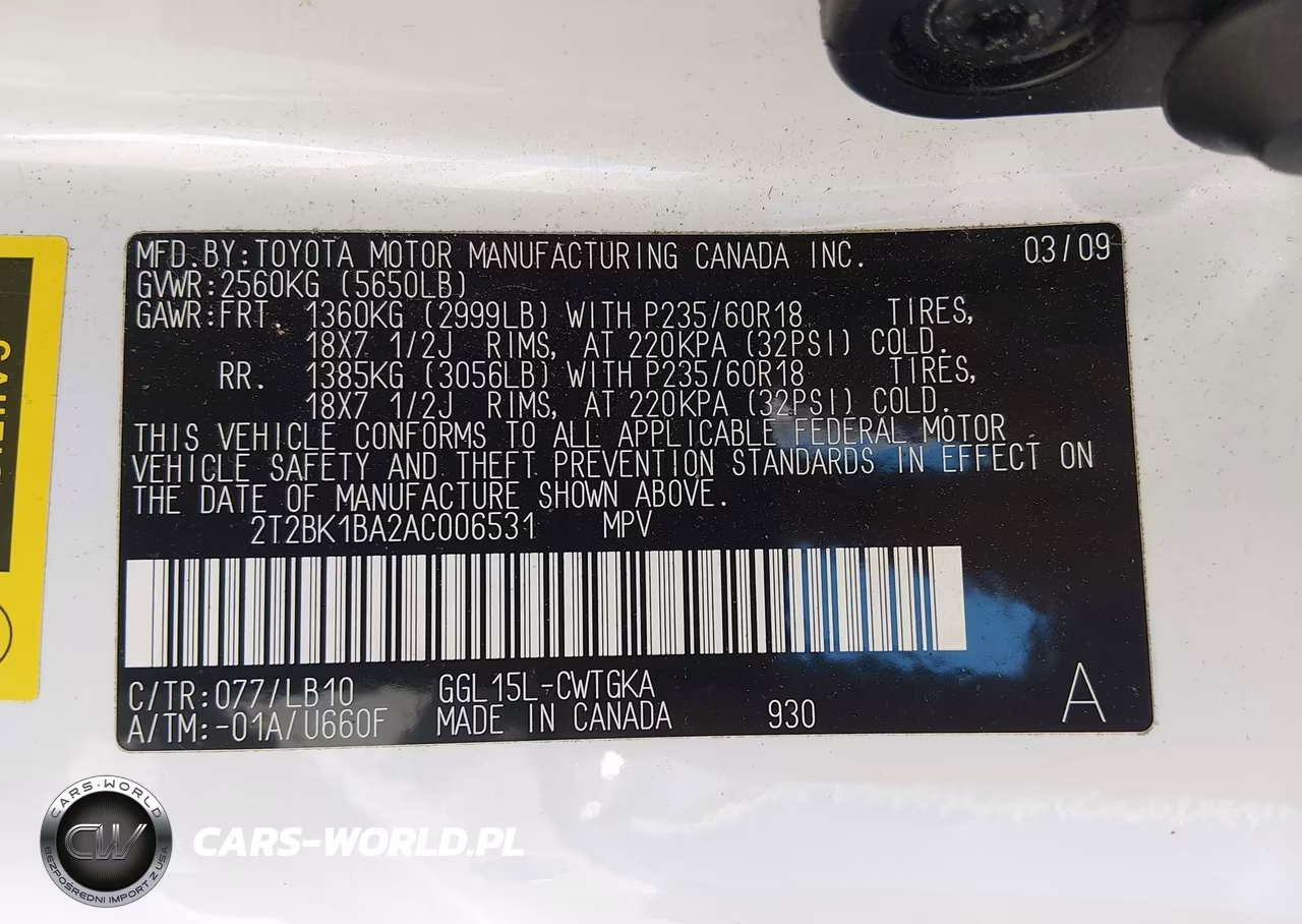 2010 Lexus Rx 350 VIN:2T2BK1BA2AC006531 - 9