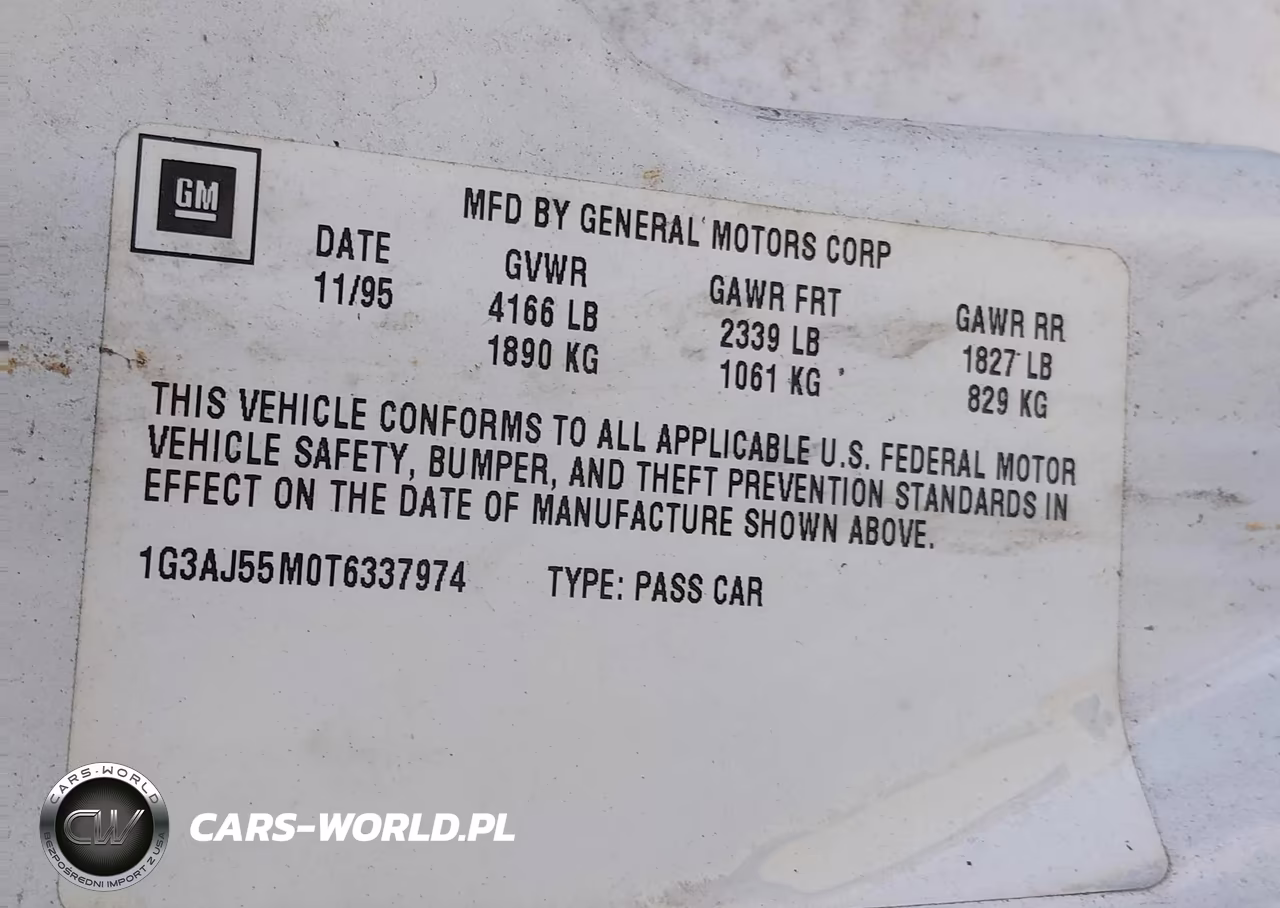 1996 Oldsmobile Ciera Sl VIN:1G3AJ55M0T6337974 - 9
