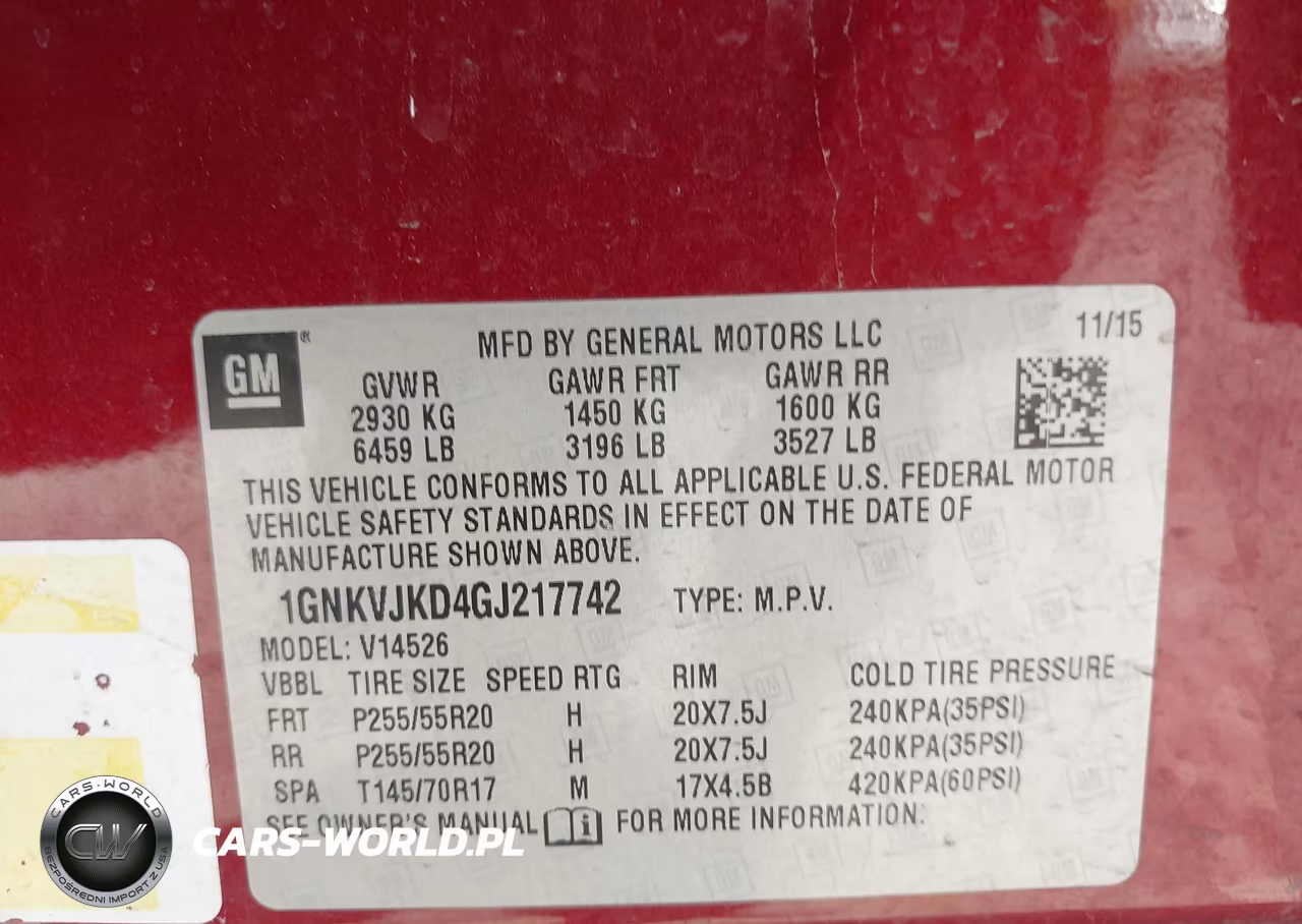 2016 Chevrolet Traverse Ltz VIN:1GNKVJKD4GJ217742 - 9